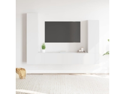 Vidaxl Conjunto Móveis De Tv 4 Pcs Madeira Processada Branco