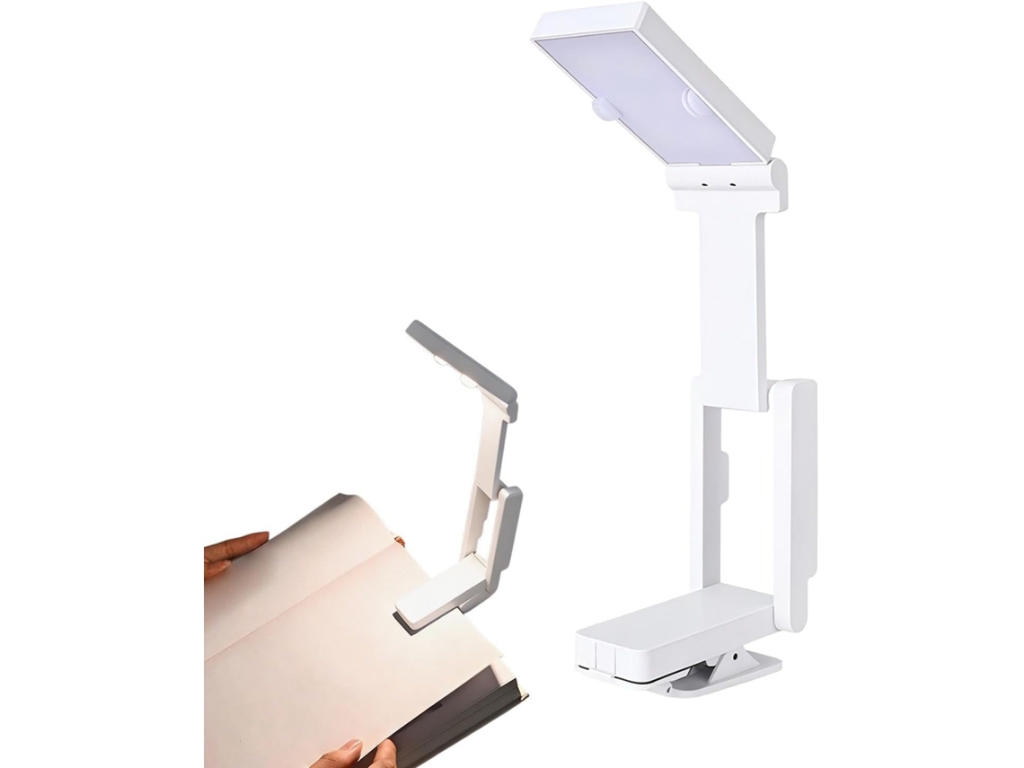 Luminária De Leitura Led Genérica – Dobrável, Portátil E Recarregável Via Usb, Ideal Para Cabeceira, Quarto, Escritório
