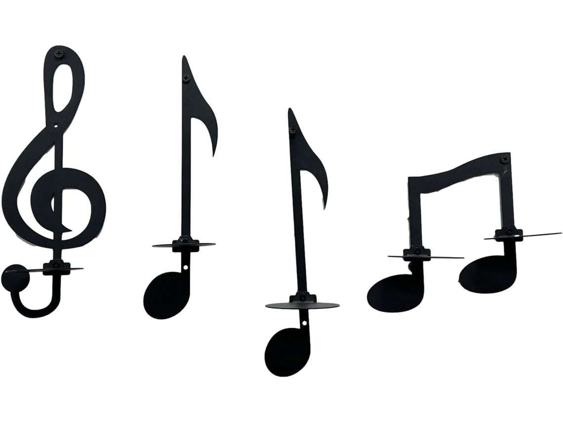 Castiçal De Metal Elegante Em Formato De Nota Musical Para Canhotos, Para Decoração De Interiores Moderna