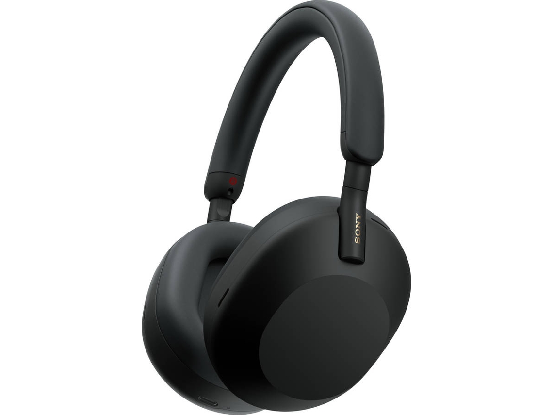 Auscultadores Bluetooth SONY WH 1000XM5SA Headband Premium Soft Case (Over Ear - Microfone - Noise Cancelling - Preto)