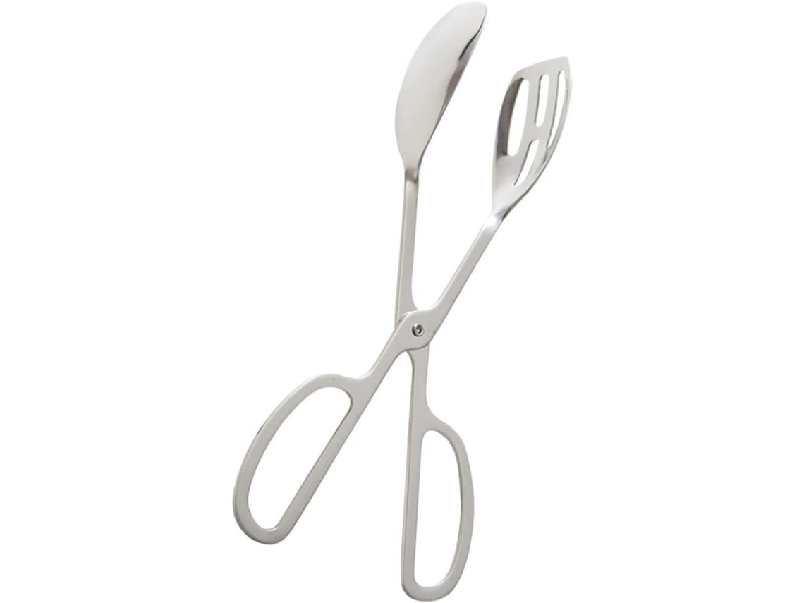 Pinça Para Bife, Tesoura De Aço Inoxidável, Acabamento Prateado, Superfície Brilhante, Segura E Higiênica, Para