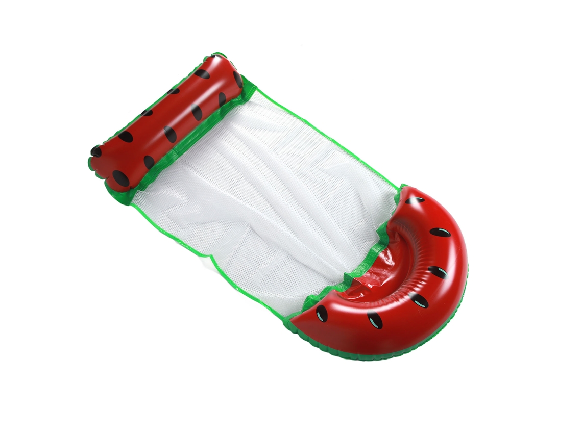 Hammock Inflável Flutuante Para Água Com Design De Melancia Plegável E Espessado Para Piscina E Praia