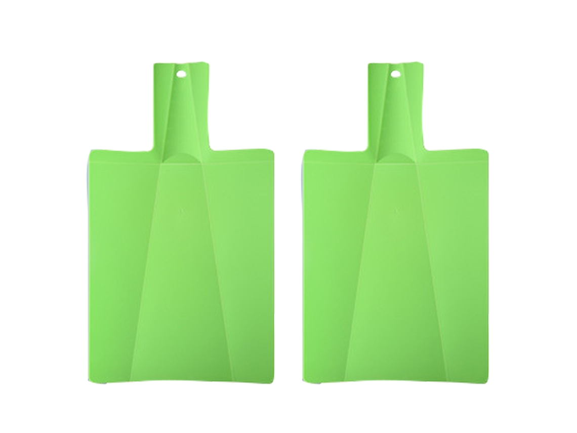 2 Peças Tábua de Corte de Plástico Dobrável Tábua de Cortar Tapete de Preparação de Cozinha Verde ZMDECQNA