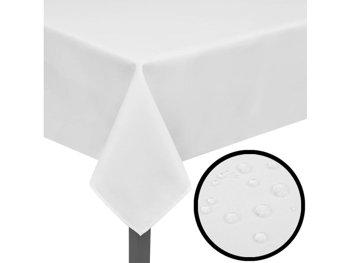 Table Cover, Table Covers Vidaxl Branco Poliéster (190 X 130 Cm)