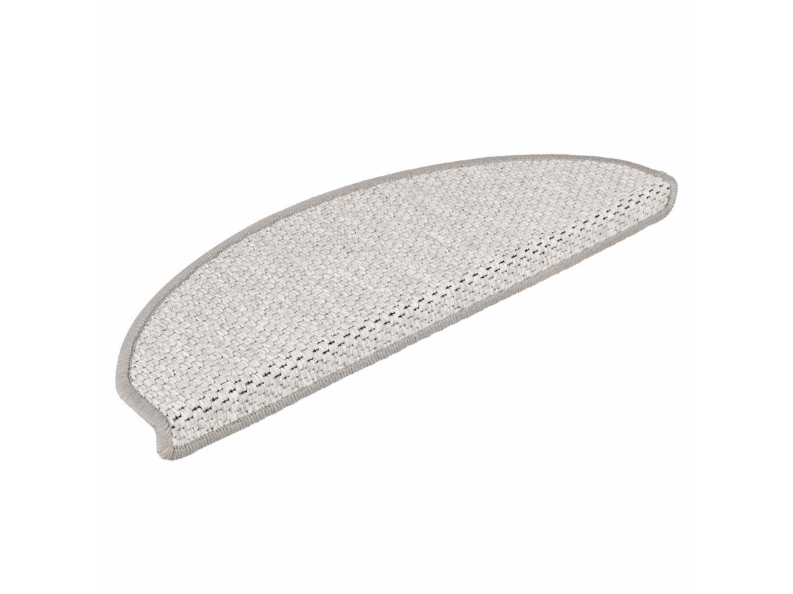 Tapetes de Escada Adesivos Aspeto Sisal 30 Peças 65x21x4 Cm Platina MAISON EXCLUSIVE
