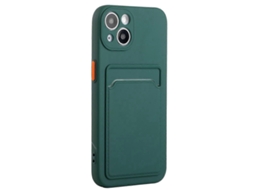 Capa Protetora De Tpu Macio Para Iphone 14 Plus Com Porta-cartões
