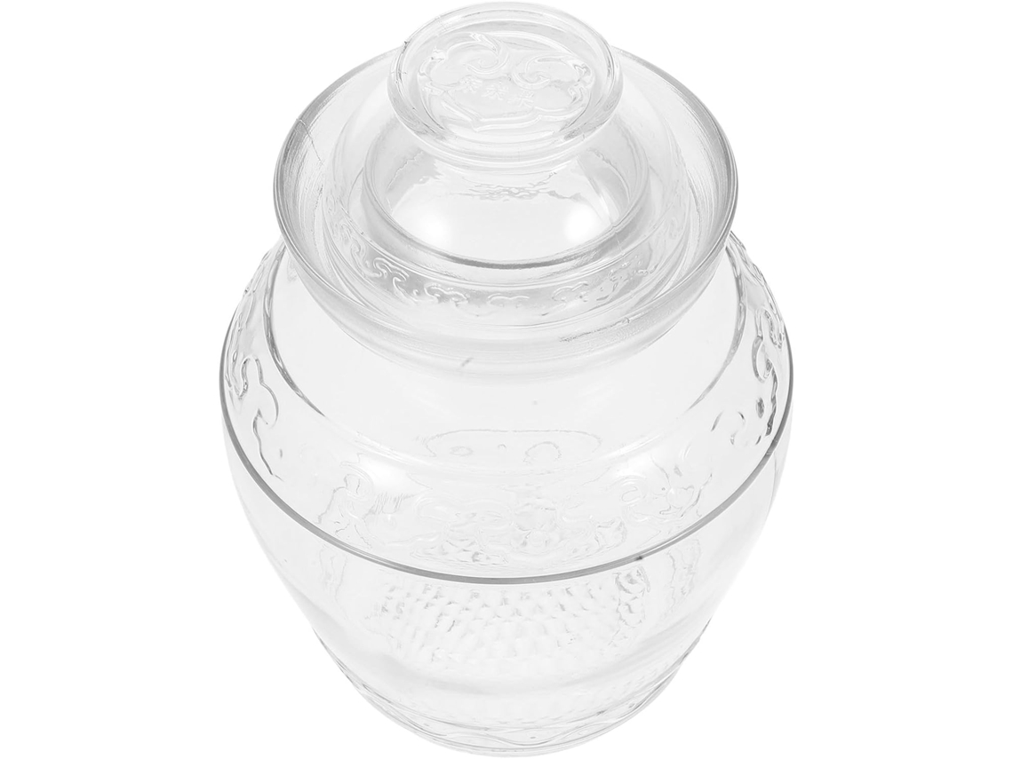 Pote De Vidro Para Conservas Grande Capacidade, Com Design Reforçado E Vedação Hermética, Ideal Para Armazenar Vegetais