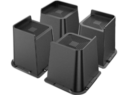 Elevadores Trapezoidais Para Móveis, 4 Peças, 15 Cm (6 Polegadas), Pretos