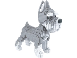 880 peças. Cachorro Schnauzer. Figura de construção Nanoblock. Slowmoose.