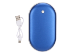 Mini Aquecedor de Mãos 5200mAh com carregador de celular CHABERLU azul