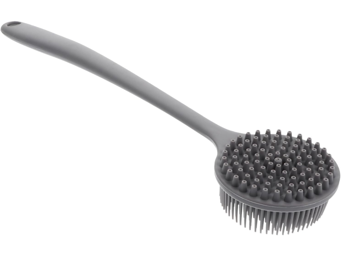 Escova Corporal De Silicone Com Cabo Longo Valiclud Para Limpeza No Chuveiro E Nas Costas, Acessório De Banho E