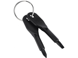 Conjunto De Chaveiro Com Parafusadeiras De Boca Chata E Philips, Aço Inoxidável Portátil, 6cm, 28g, Preto E Prata