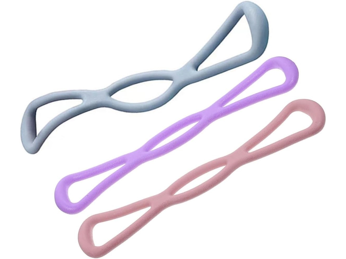 Conjunto De 3-faixas Elásticas Resistência Para Yoga, Em Material Tpr, Extra Fortes E Esticáveis, Treino Corpo