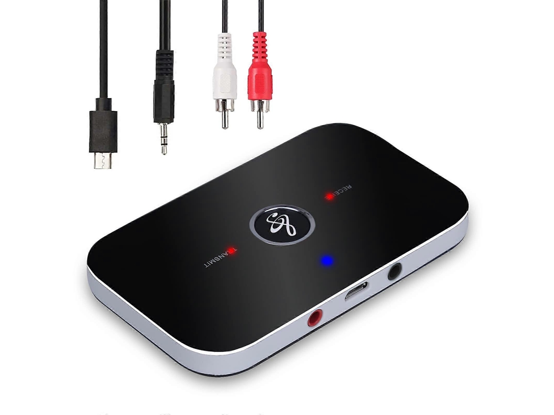 Adaptador De Áudio Bluetooth 5.0 Com Receptor E Transmissor, Com Cabo Rca De 3,5 Mm.