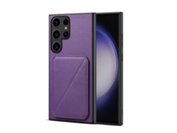 Capa Para Celular Denior Com Textura De Couro De Bezerro E Acabamento Eletroplaqueado Para Samsung Galaxy S23 Ultra 5g