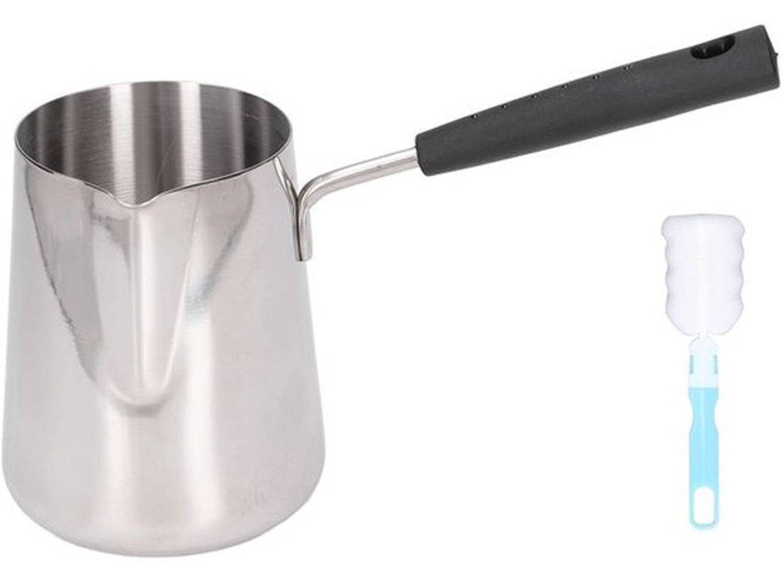 Chóice - Chaleira De Café 600 Ml - Resfriador De Água Em Aço Inoxidável - Superfície Brilhante - Fácil De Limpar - Projeto Espaçoso - Materiais Duráve