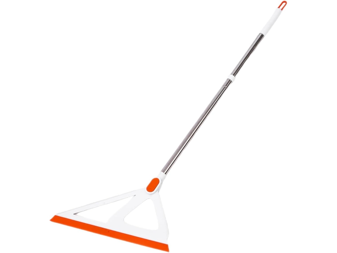 Rodo De Silicone Piso Com Cabo, Leve, Laranja