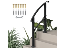 Guarda Corpo Escada 71cm Ajustável 1-3 Degraus Preto