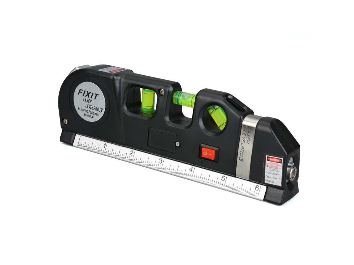 Nível a laser multifuncional, tamanho métrico, marcador a laser 3 em 1, ferramenta de medição de distância de alta precisão