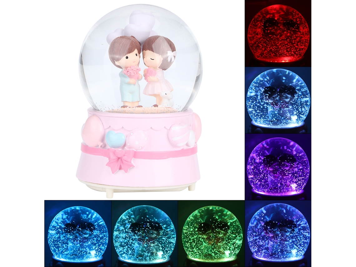 Caixa de Música Cristal Bola Luz | S/MARCA