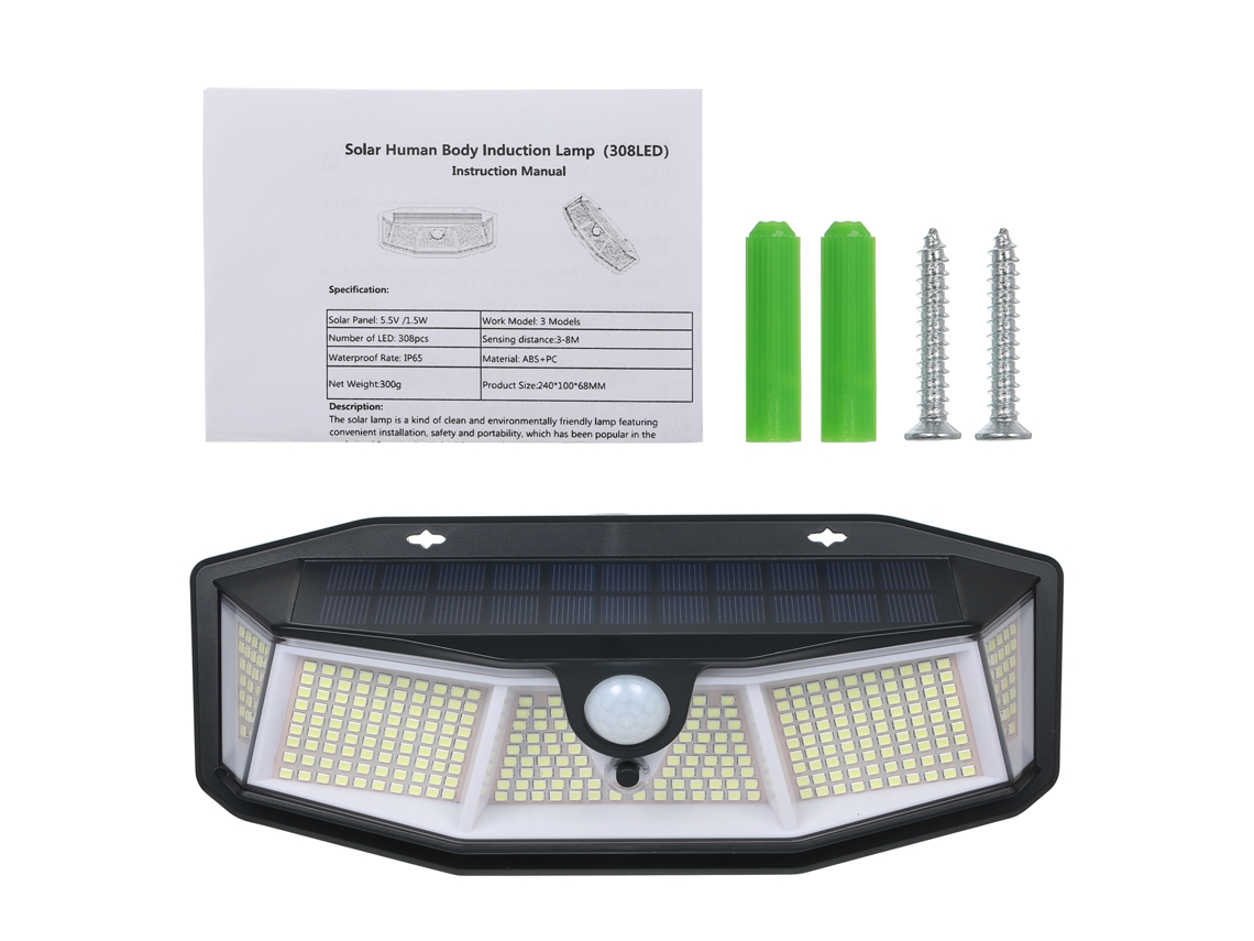 2pcs Lâmpada Solar para Jardim com Luz Branca Ip67 | S/MARCA