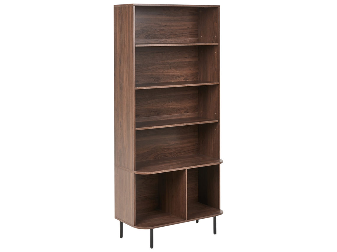 Estantería Con 5 Baldas Beliani Bradley De Mdf Marrón 80x40x180