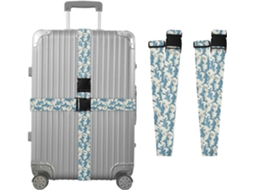 Conjunto De 2-cintas Fixação Blue Shark Para Malas Viagem, Acessórios Para Cinto, Conector De Bagagem, Cinta Ajustável E