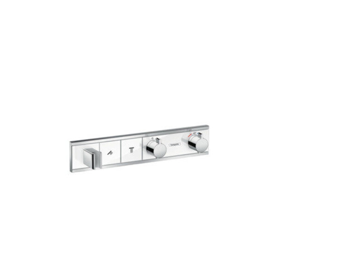 Conjunto Pré-Fabricado de Encastrar HANSGROHE Rainselect para 2 Consumidores Cor: Crómio / Branco