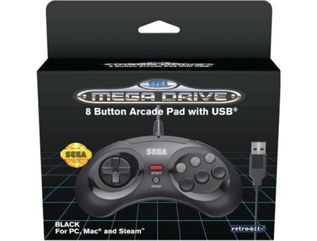 Gamepad SEGA Mega Drive 8-B 2.4G Preto