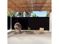 Vidaxl Toldo Lateral Retrátil 220x1000 Cm Preto