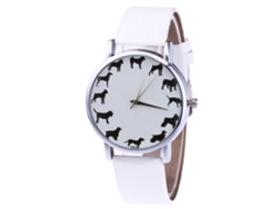 Relógio de pulso Creative Quartz com pulseira de PU para homens e mulheres T416-yx (branco)