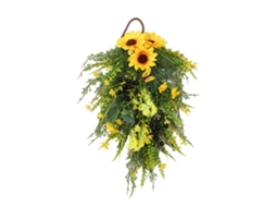 Planta Artificial Girassol de 50cm para Decoração de Parede LAXISCREED