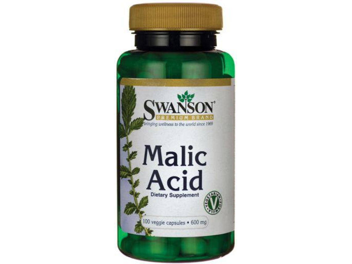 Suplemento Alimentar SWANSON Swanson Malic Acid 600 Mg 100 Cápsulas Vegetais 100 Gr