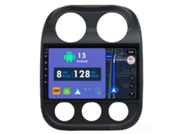 Auto Rádio Carro Bluetooth Autoradio 8GB RAM 128G ROM CarPlay Navegação GPS Ecrã Táctil RoverOne para Jeep Compass 1 MK 2009-2015  