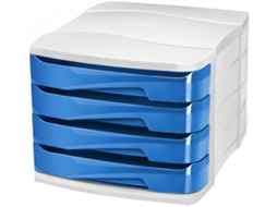 Caixa Gaveta CEP Gloss 4 Gavetas Azul