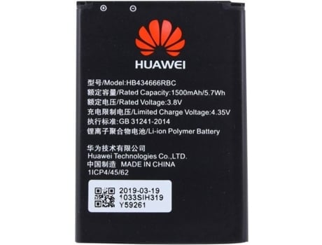Bateria HUAWEI HB434666RBC Li-Ion Polymer E5573 E5577 R216 1500mAh Original