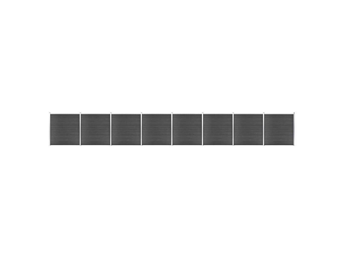 Fence Panel, Fence Panels Vidaxl Preto Wpc (n/a)