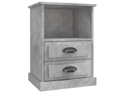 Bedside Cabinet, Bedside Cabinets Vidaxl Cinzeto Madeira Processada (n/a)