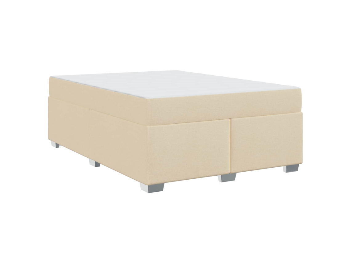 Estrutura da Cama com Colchão Creme Tecido MAISON EXCLUSIVE 160x200 cm