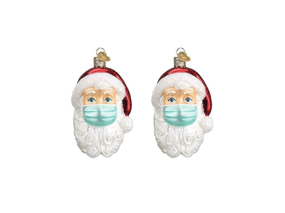 Enfeites Para Árvores De Natal, Enfeites De Papai Noel Para Quarentena, Papai Noel Usando Máscara, Decoração Pendurada Olysi Shop