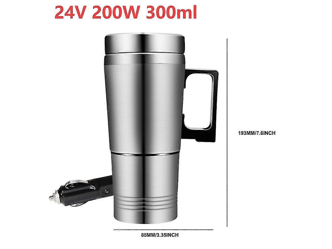 Garrafa térmica para carro Slowmoose (12 V, 24 V, 300 ml, aço inoxidável), chaleira elétrica para água, café e leite.