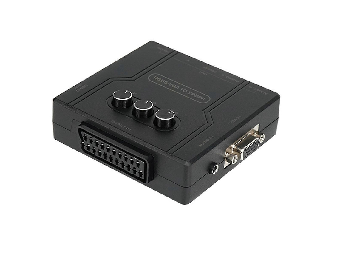 Conversor De Componentes Rgbs Vga Para Ypbpr Para Consoles De Jogos Retrô De 64 Polegadas, Ps1, Ps2 E Dreamcast VONKELIOS (scart Para Ypbpr Ycbcr)