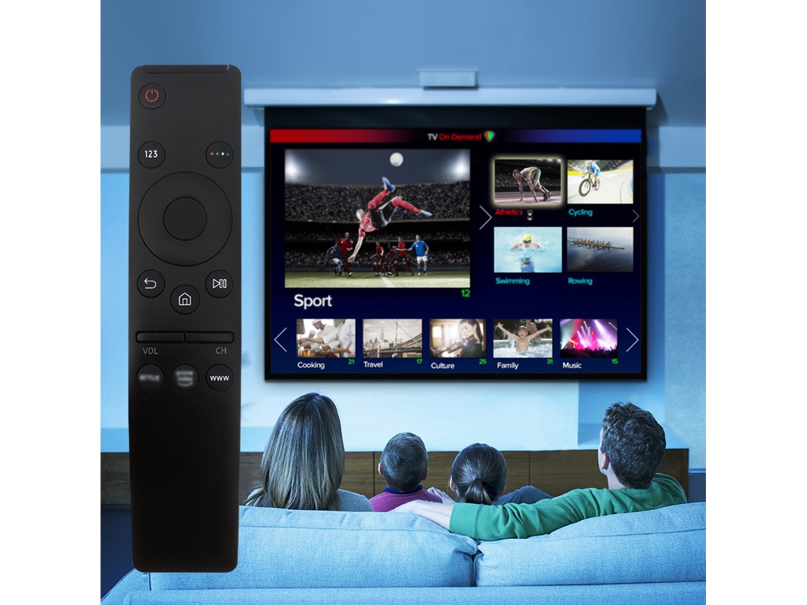 Aetheria controle Remoto Compatível com Tv Samsung Un43ru7100 Un49ru7100 Un50ru7100 Un55ru7100 Un58ru7100 Un65ru7100 Un75ru7100