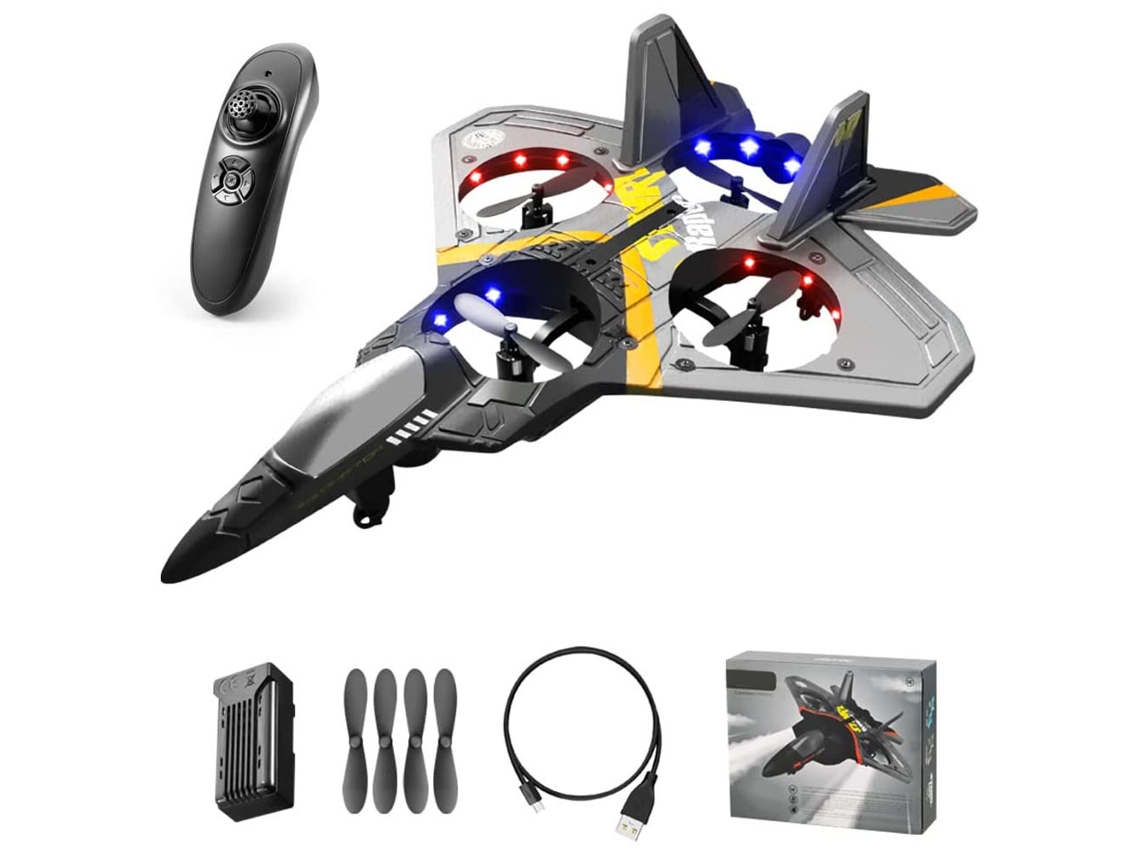 Avião De Controle Remoto Rc Fighter Quadcopter Com Função 360° Flip E Manutenção De Altitude Para Crianças E Iniciantes