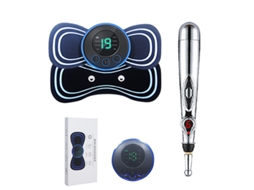 Conjunto De Massagem Inteligente (caneta Para Pescoço 2 Em 1), Equipado Com Bateria Recarregável Via Usb.