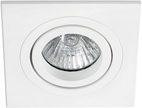 Candeeiro de Teto  Radón Quadrado (Branco - GU10 - Máx. 8W - Alumínio)