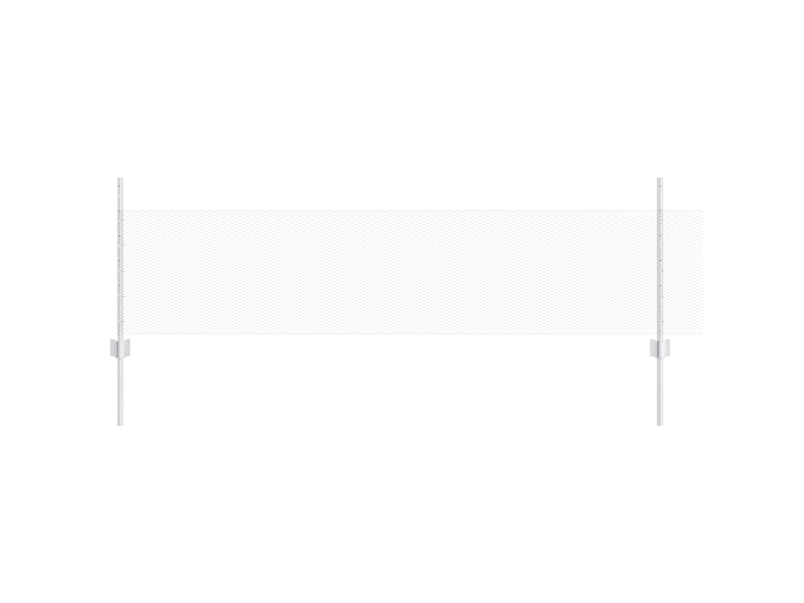 Conjunto 1 Painel De Cerca Vidaxl Prateado Aço (25 X 0,5 M)