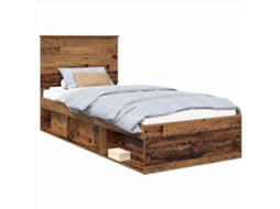 Estrutura da Cama com Cabeceira Madeira Antiga 75x190 cm MAISON EXCLUSIVE