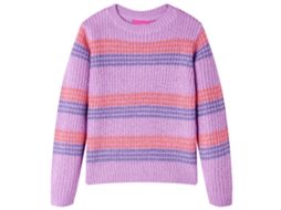 Camisola De Malha Para Criança Riscas Lilás E Rosa 140