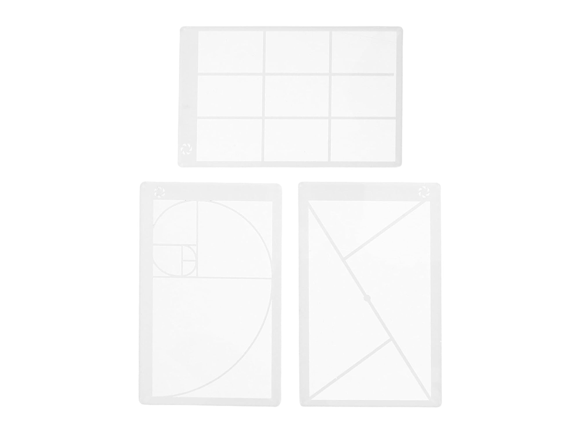 Conjunto De 3 Ferramentas Da Proporção Áurea Para Fotografia E